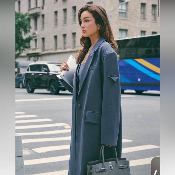 4th and reckless Jackets & Blazers - Charcoal Gray Long Line Tailored Coat - Kennedy